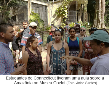 Estudantes de Connecticut tiveram uma aula sobre a Amazônia no Museu Goeldi